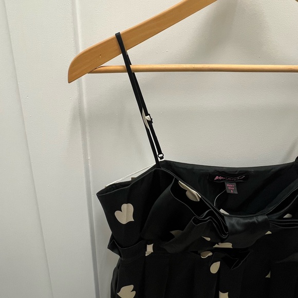 Betsey Johnson Heart Spaghetti Strap Babydoll Cocktail Party Dress Size 8 - Picture 4 of 10